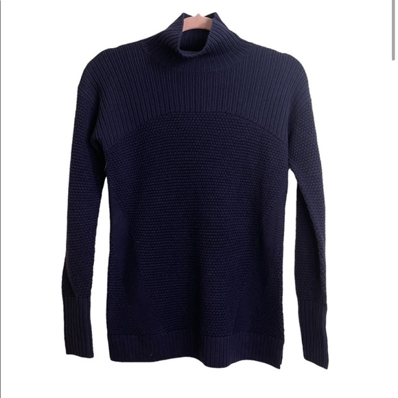 Lululemon Warm & Restore Midnight Navy Merino Wool Sweater - Picture 2 of 8